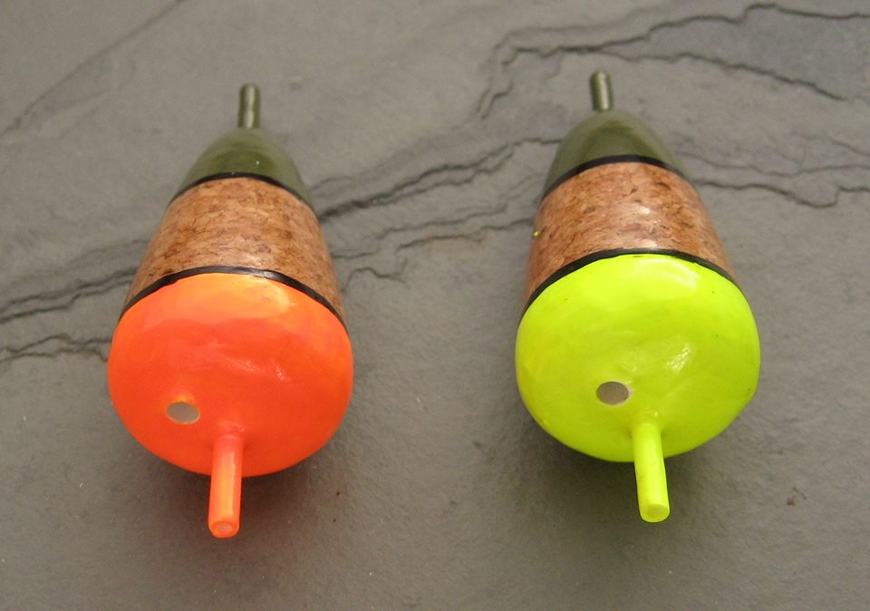 Handmade Cork on quill Nottingham Slider fishing floats by Ian Lewis